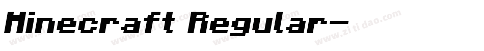 Minecraft Regular字体转换